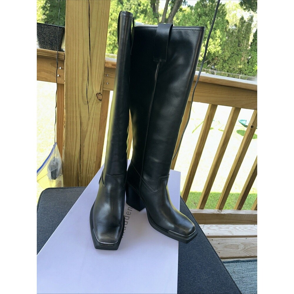 Madden Girl Women’s Size 8 Knee Boots Black Distressed New With Box